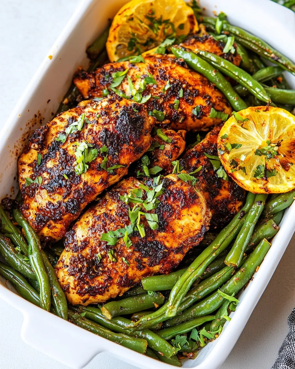 Simple Skillet Chicken and Green Beans shot