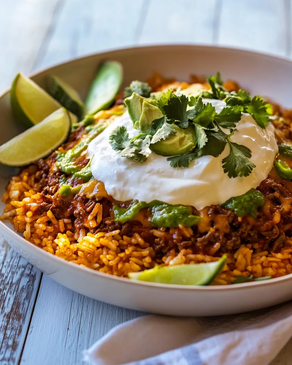Fresh Skillet Mexican Beef and Rice. dish image