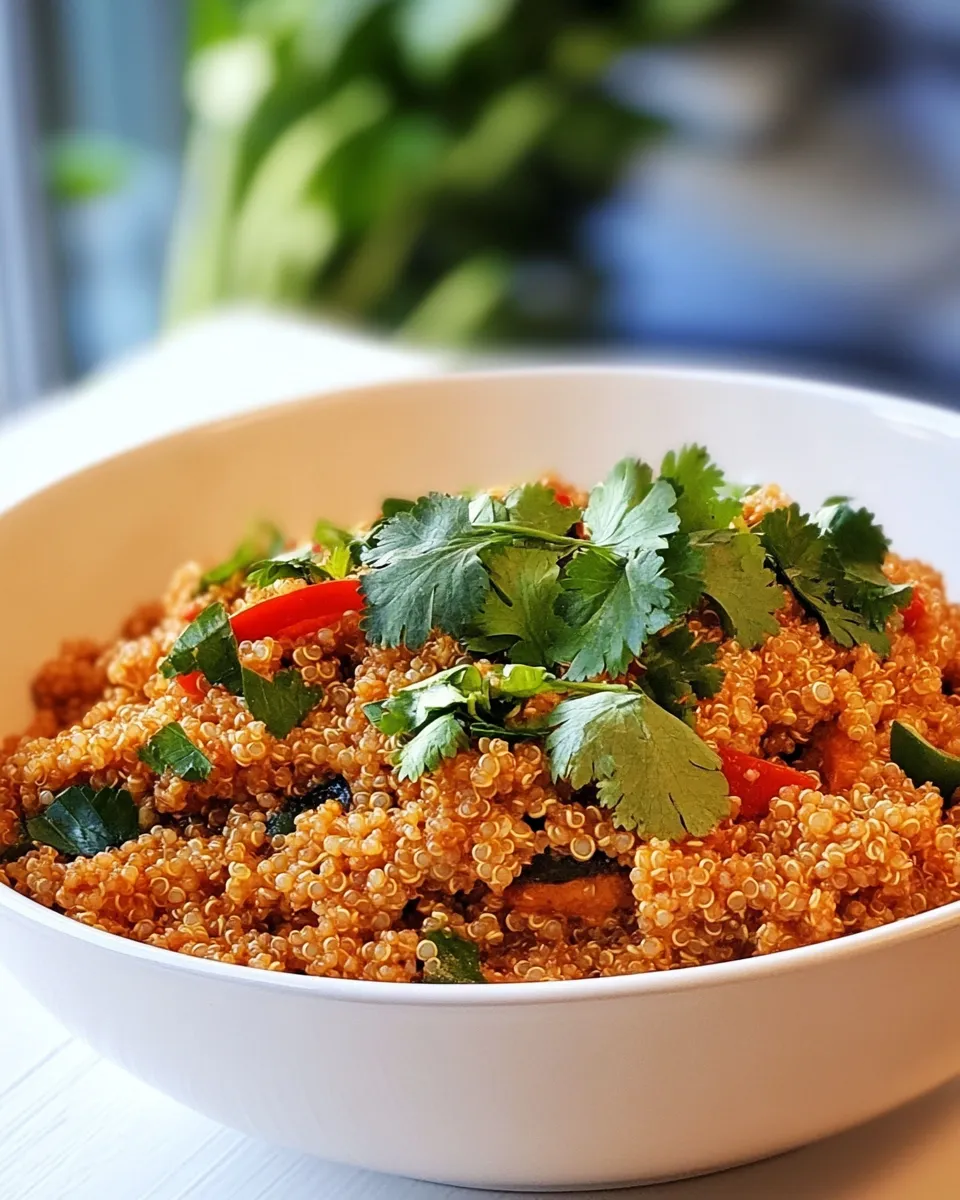 Delicious Skillet Spanish Quinoa shot