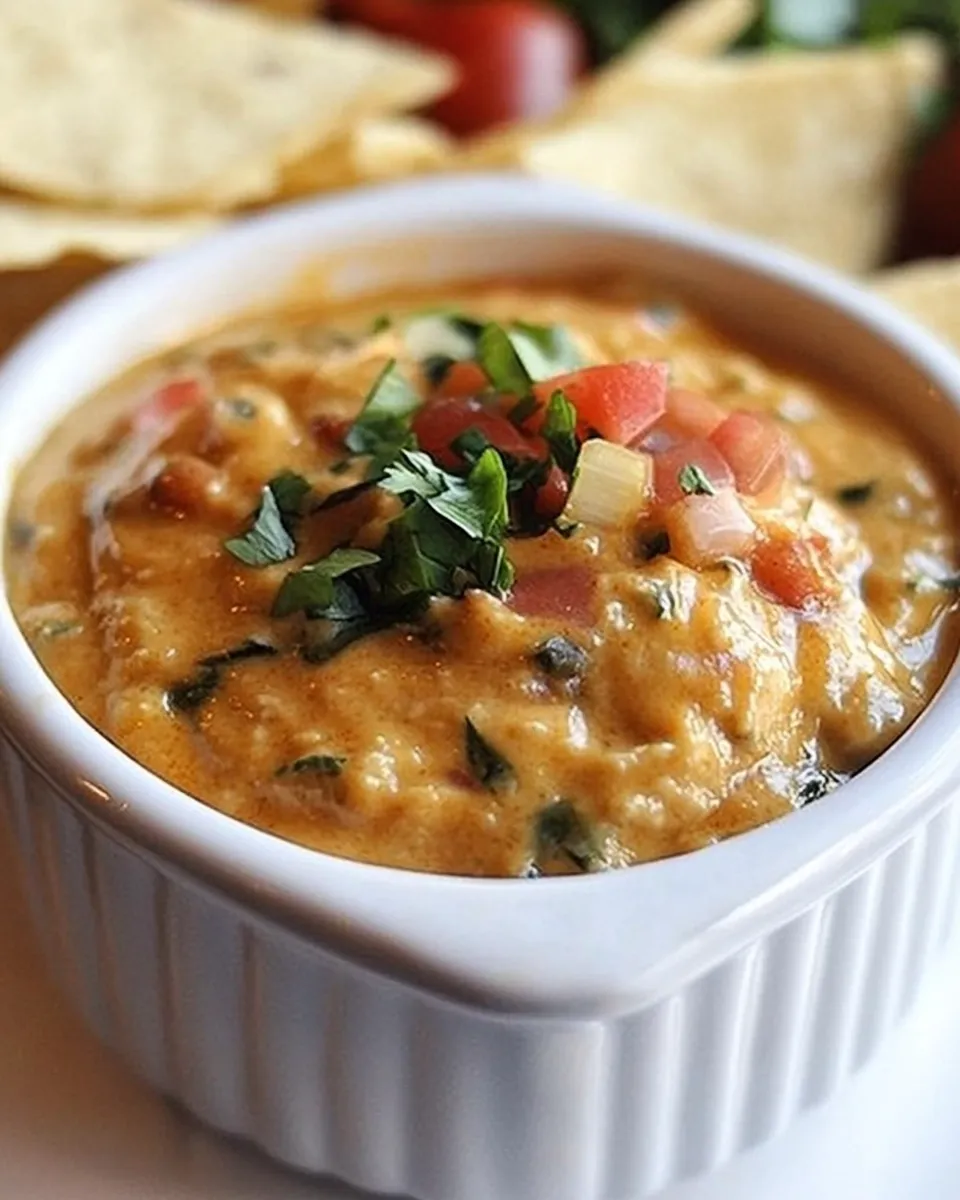 Easy Skinny Queso Dip recipe photo