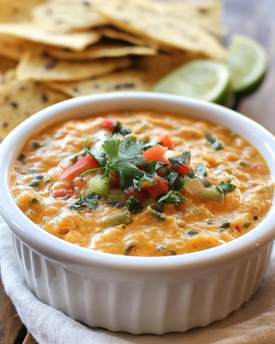 Delicious Skinny Queso Dip shot