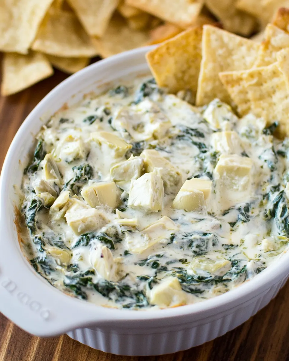 Homemade Skinny Spinach and Artichoke Dip Recipe photo