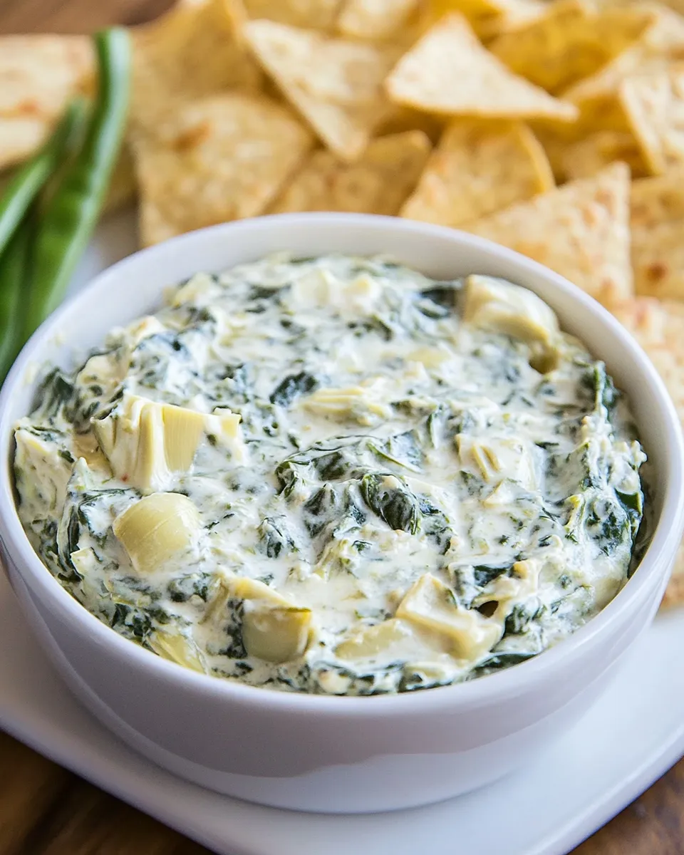 Classic Skinny Spinach and Artichoke Dip Recipe image