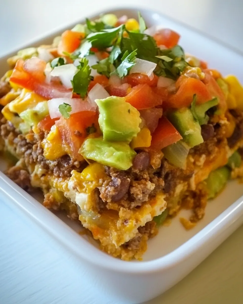 Healthy Skinny Taco Casserole image
