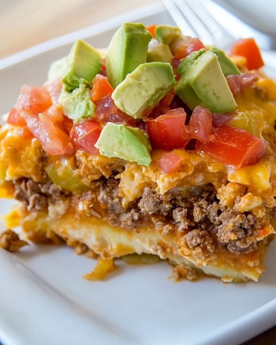 Delicious Skinny Taco Casserole recipe photo
