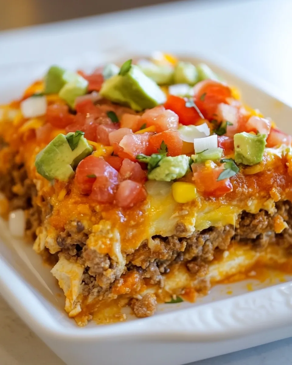 Quick Skinny Taco Casserole dish photo