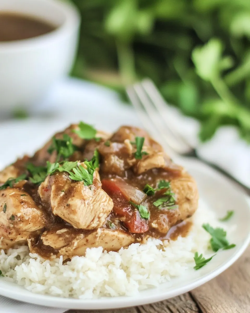 Delicious Slow Cooker Coconut Chicken shot
