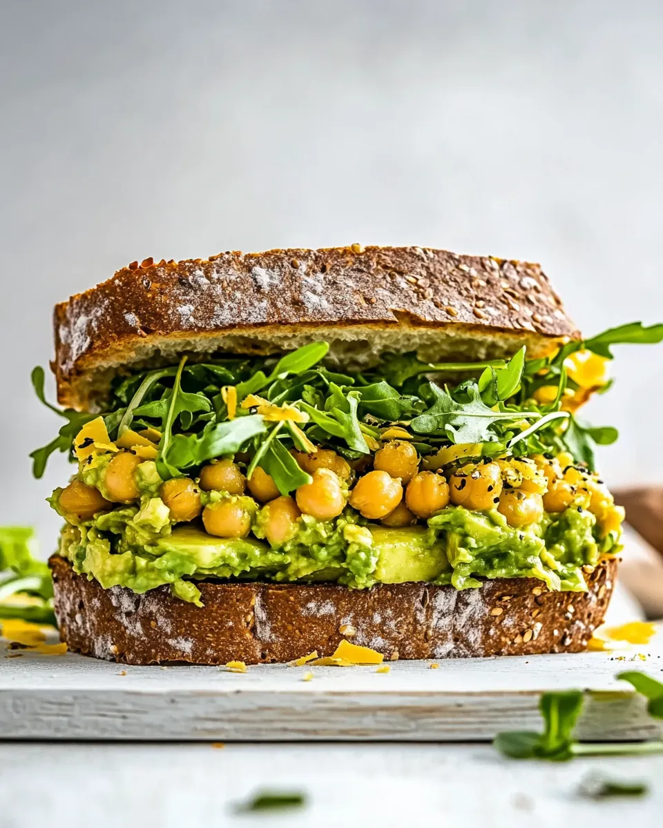 Easy Smashed Chickpea & Avocado Salad Sandwich photo