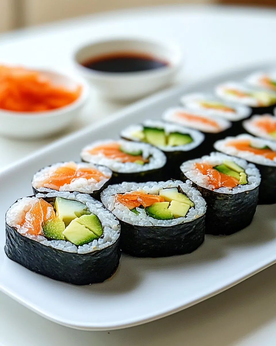 Classic Smoked Salmon Kimbap image