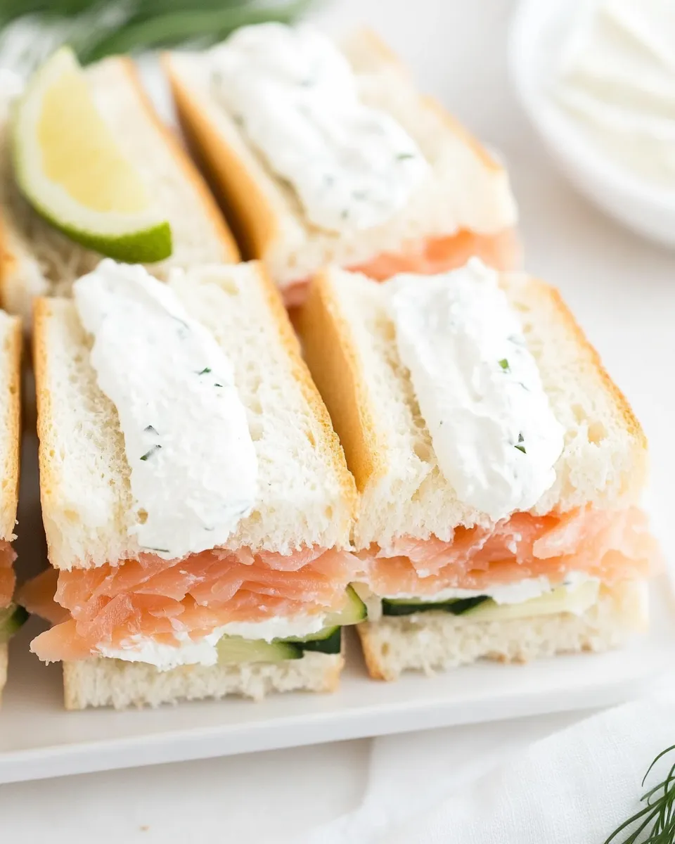 Easy Smoked Salmon Tea Sandwiches Recipe shot