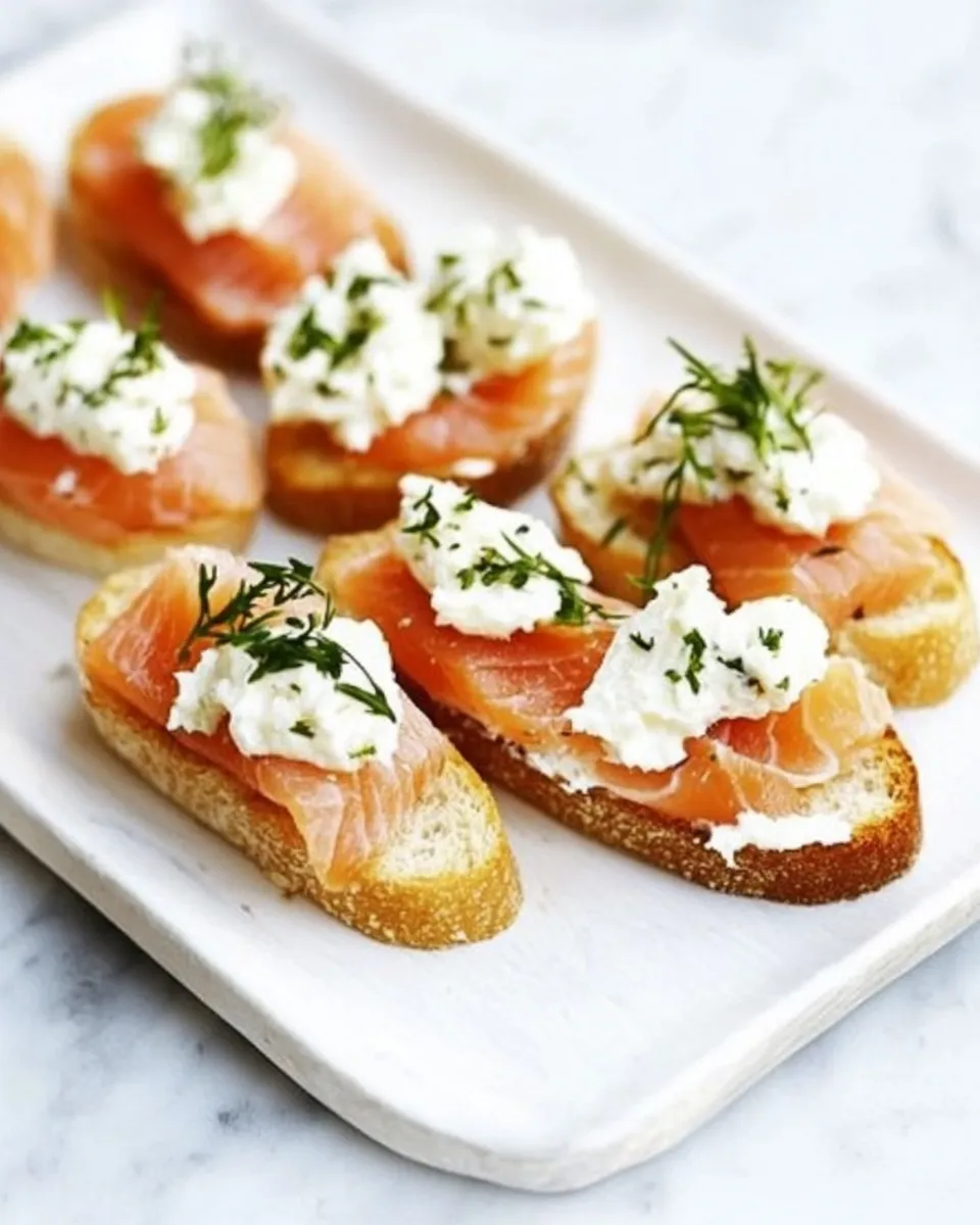 Delicious Smoked Salmon and Goat Cheese Bruschetta image