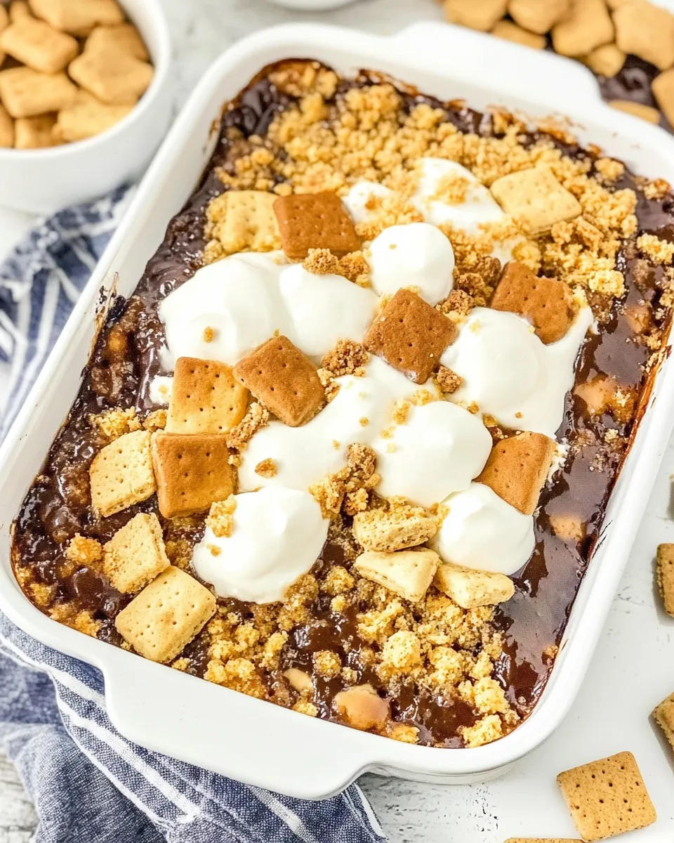 Quick Smores Dump Cake shot