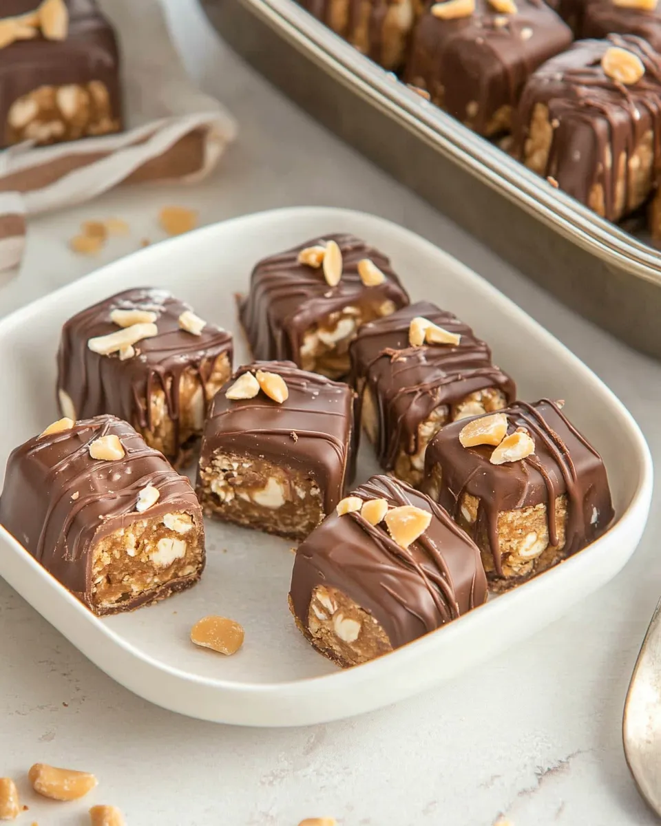 Delicious Snickers Bites shot
