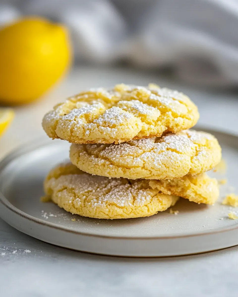 Delicious Soft Lemon Cake Mix Cookies image
