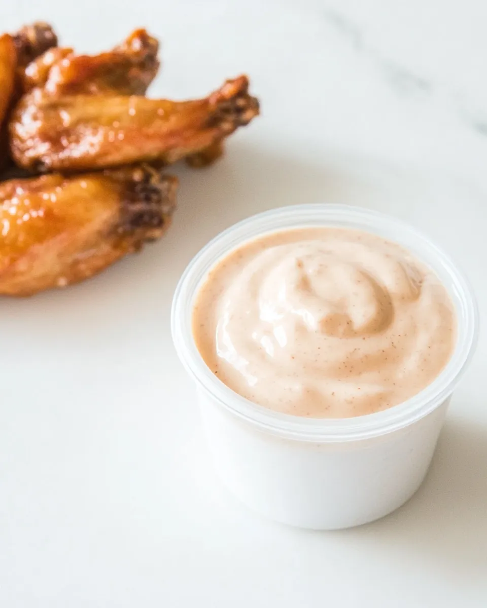 Easy Sour Cream Dipping Sauce for Chicken Wings food shot