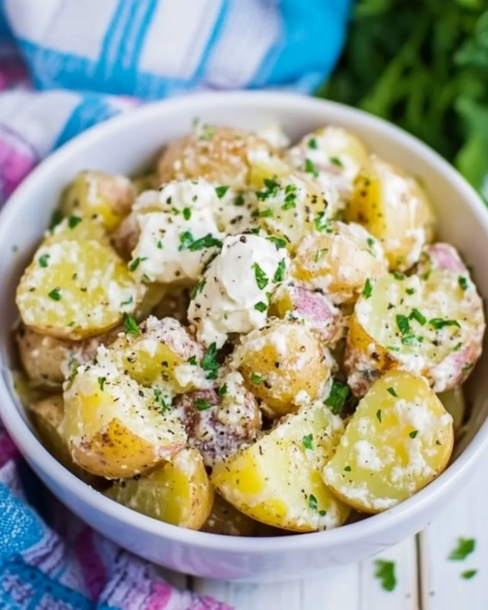 Tasty Sour Cream New Potatoes shot