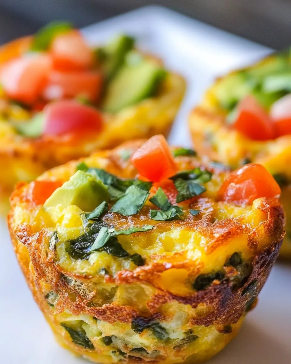 Easy Southwestern Avocado Egg Muffins image
