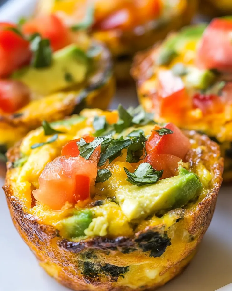 Quick Southwestern Avocado Egg Muffins shot