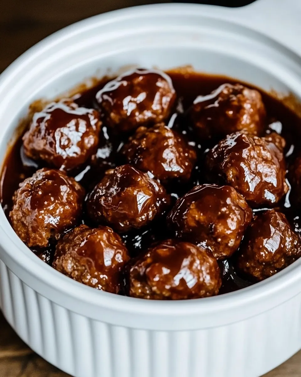 Delicious Spicy Grape Meatballs shot