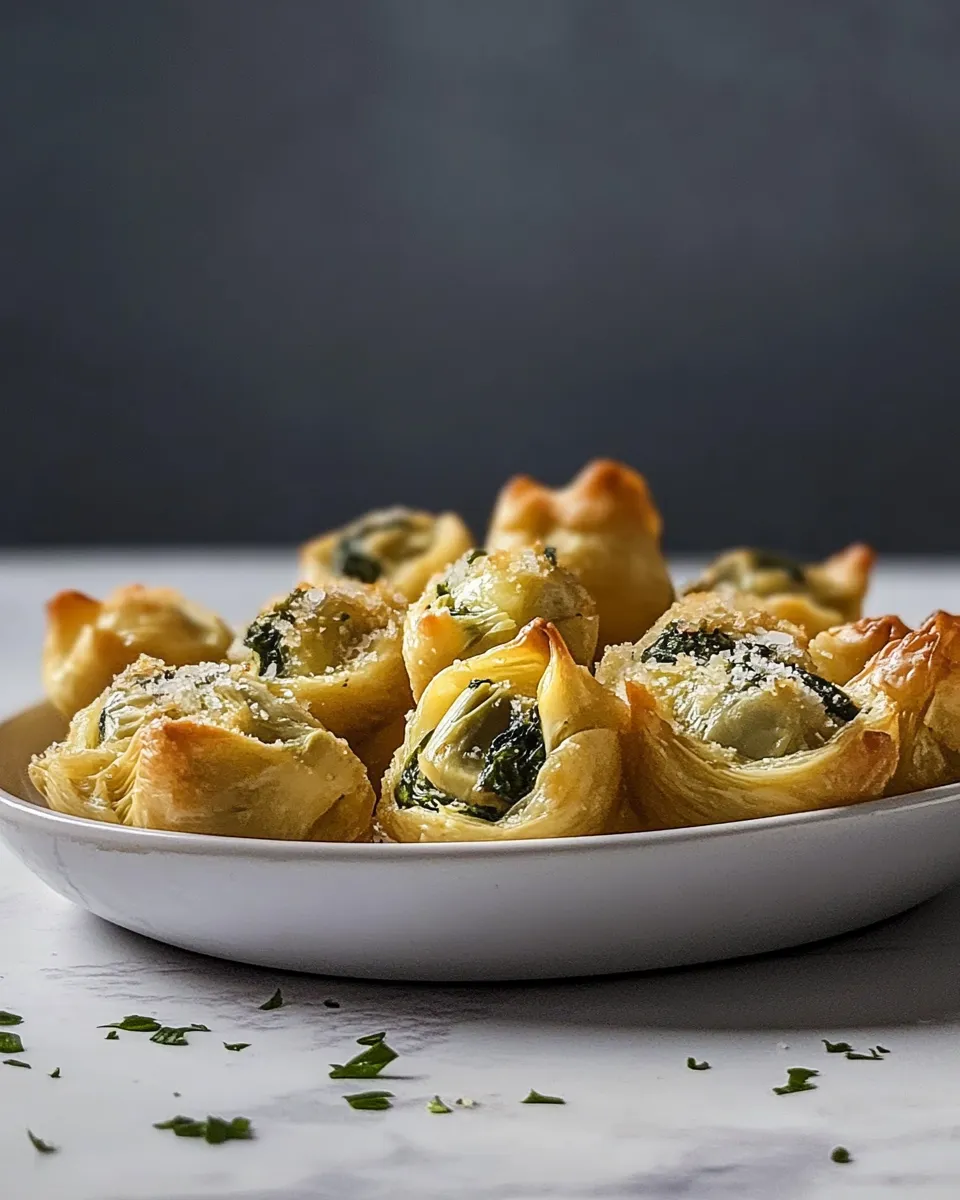 Savory Spinach Artichoke Bites shot