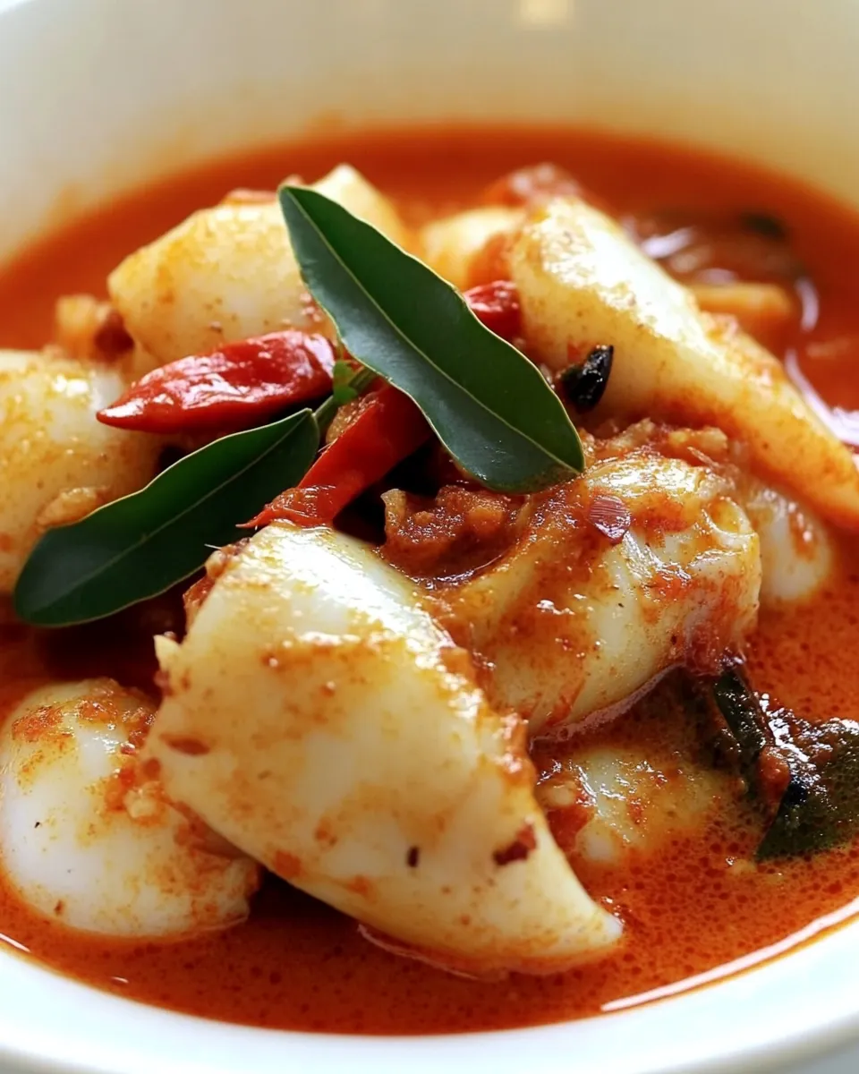 Delicious Squid Curry shot
