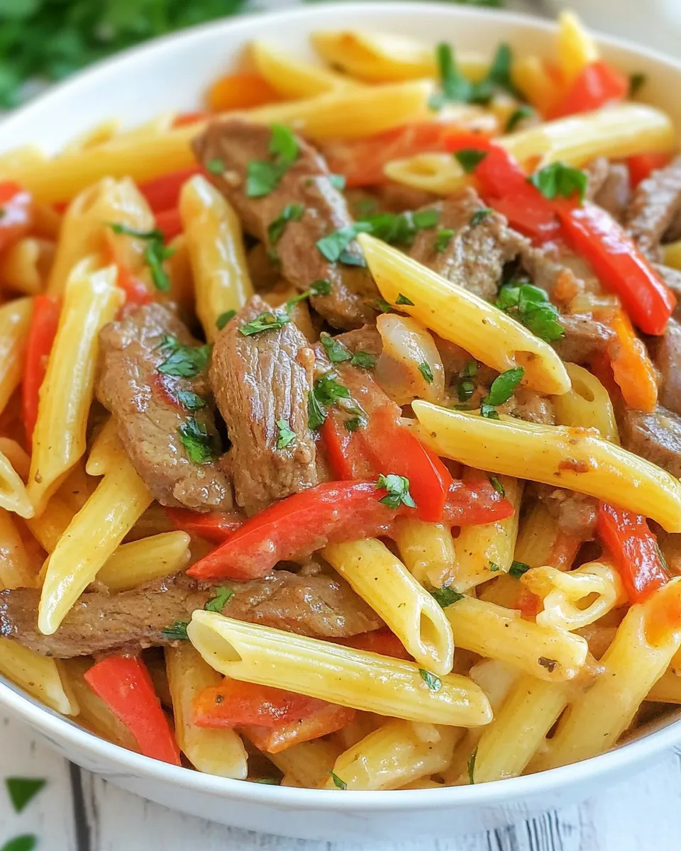 Homemade Steak Fajita Pasta photo
