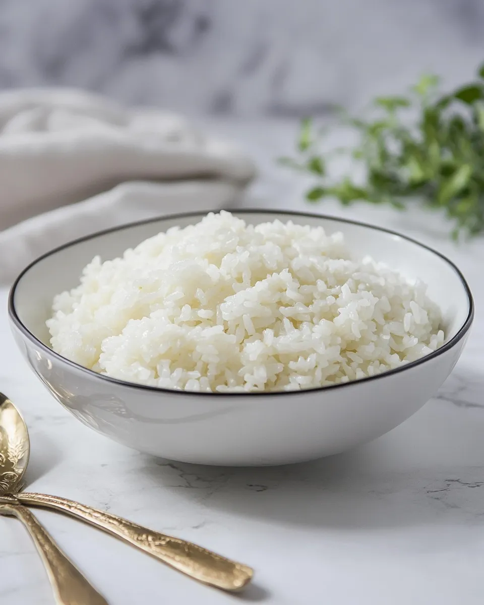 Homemade Steamed Rice photo