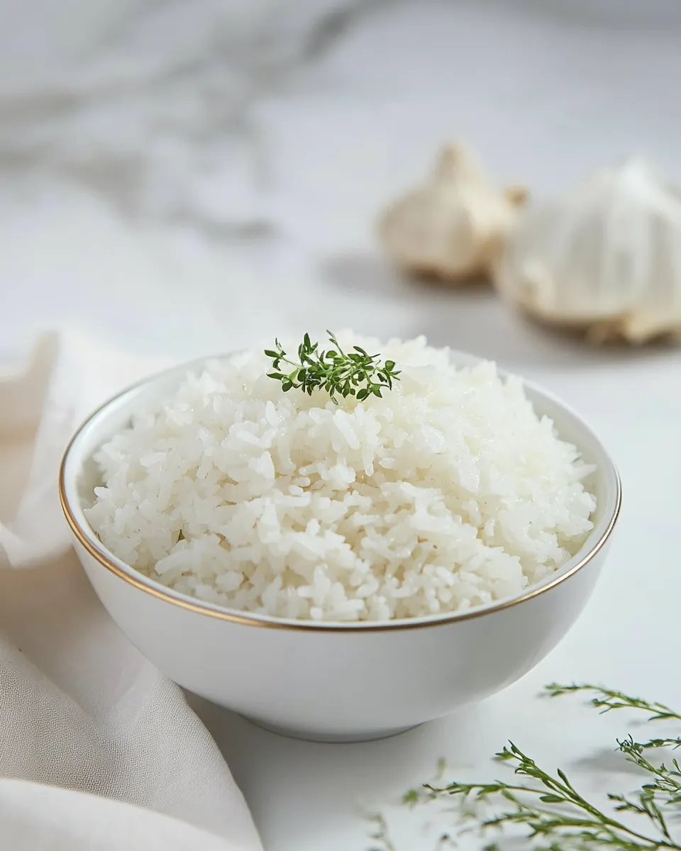 Delicious Steamed Rice shot