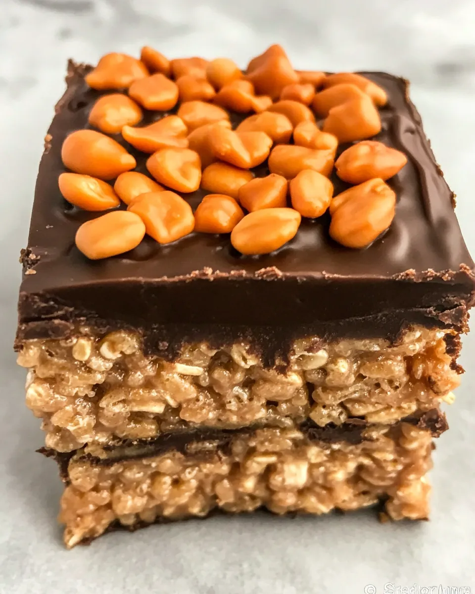 Delicious Stuffed Peanut Butter Rice Krispie Treats image