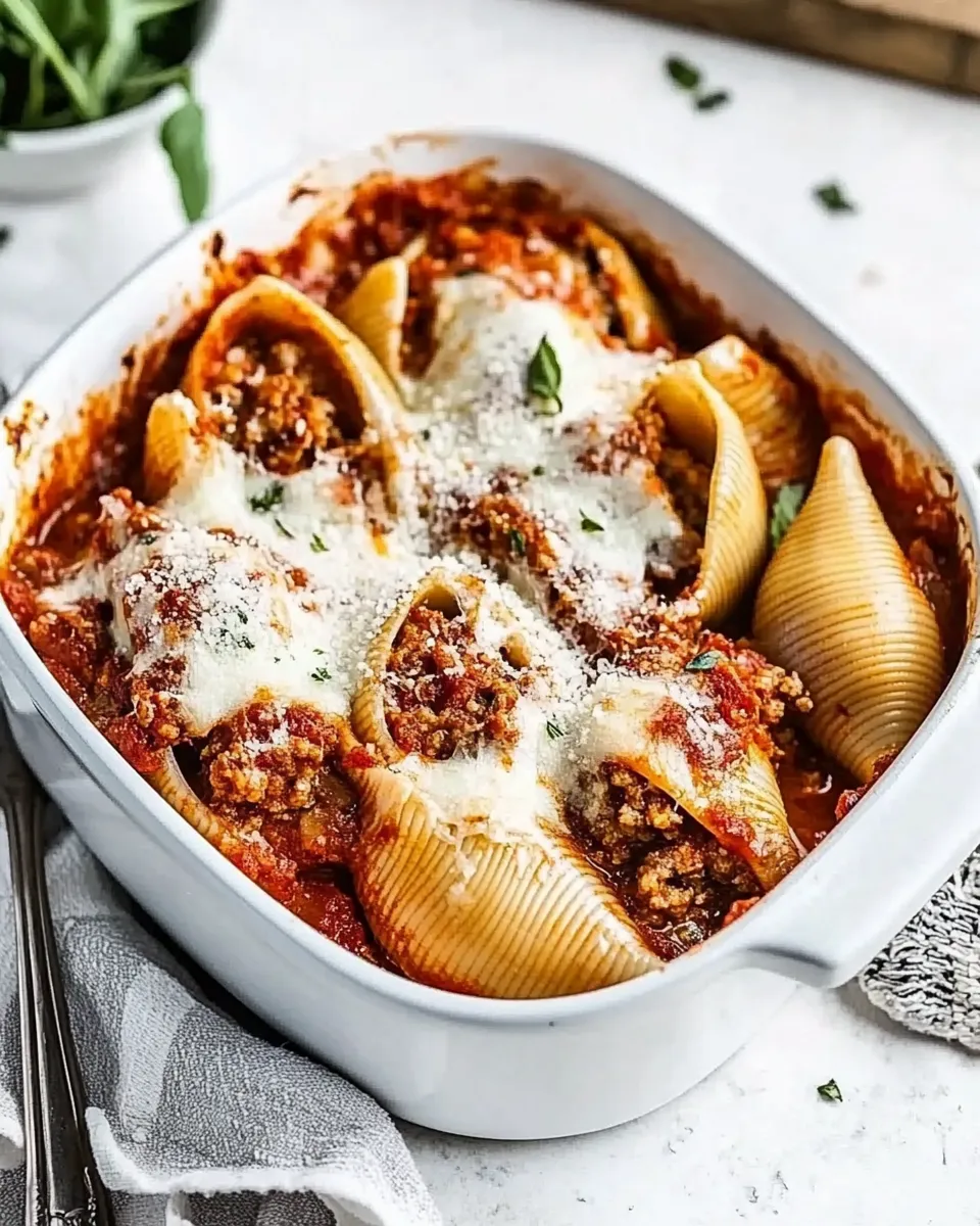 Homemade Stuffed Shells with Meat photo