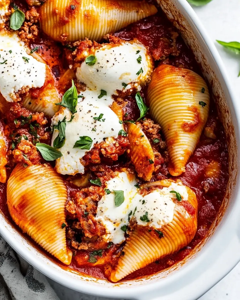 Classic Stuffed Shells with Meat image