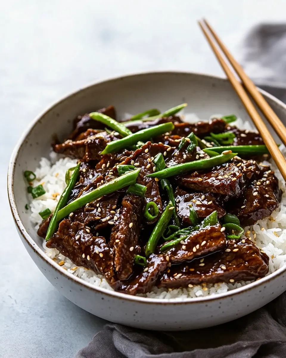 Delicious Super Easy Mongolian Beef (P.F. Changs Copycat) shot