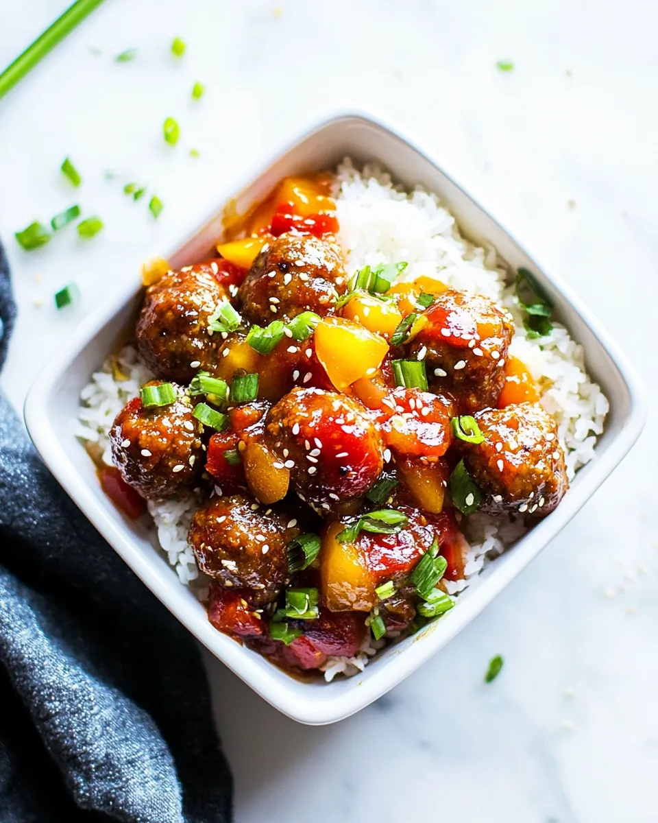 Classic Sweet and Sour Meatballs Recipe image