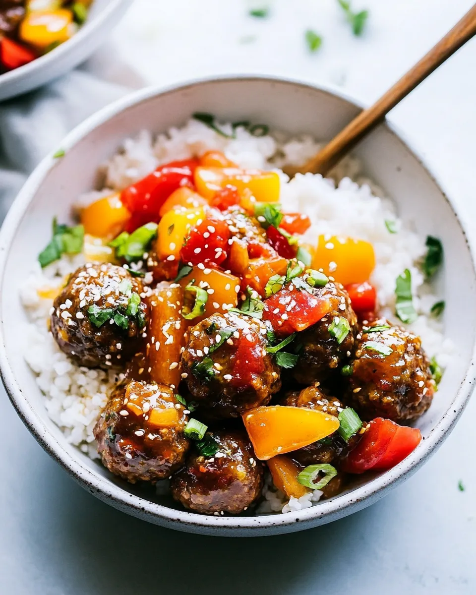 Easy Sweet and Sour Meatballs Recipe shot
