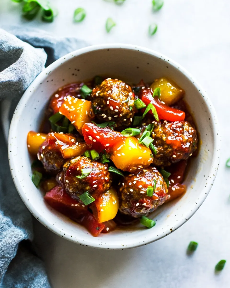 Delicious Sweet and Sour Meatballs Recipe dish photo