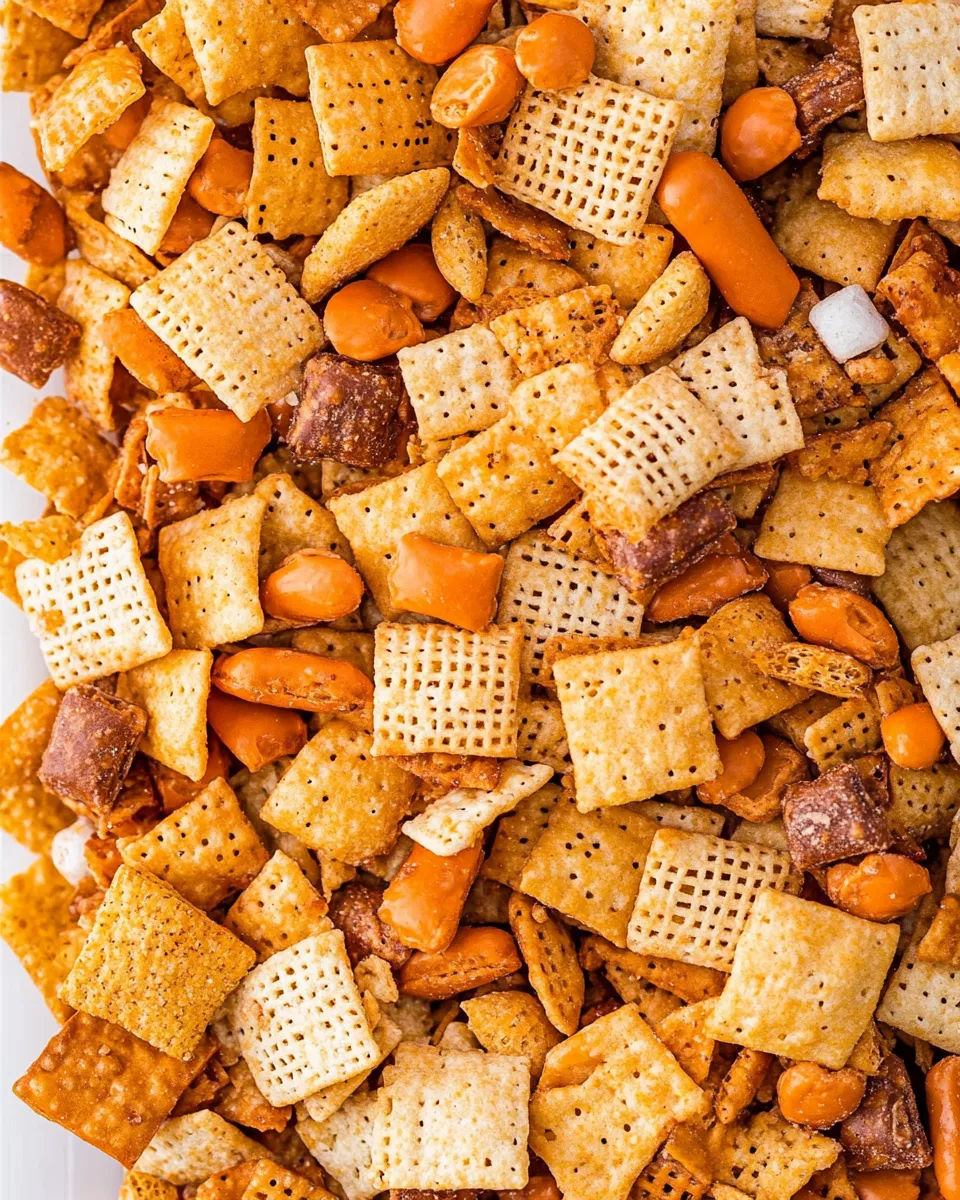 Delicious Taco Chex Mix food shot