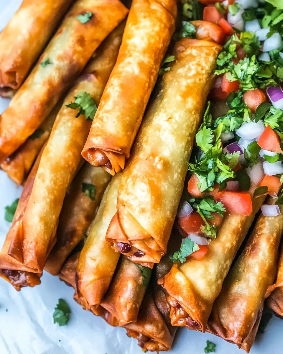 Classic Taquitos with Cheese, Beans, and Green Chiles image