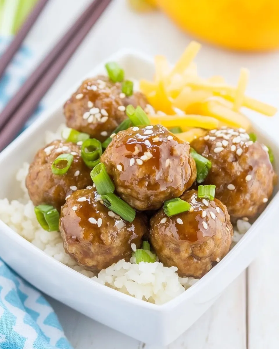 Delicious Teriyaki Meatballs shot