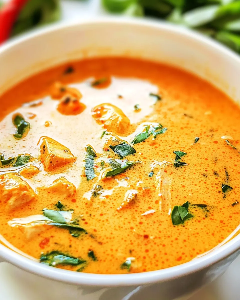 Delicious Thai Chicken Coconut Curry Soup image