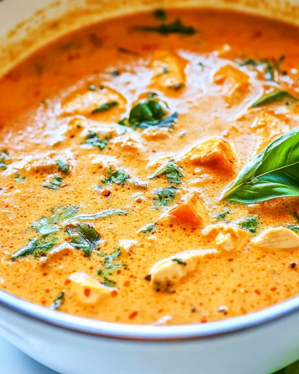 Quick Thai Chicken Coconut Curry Soup shot