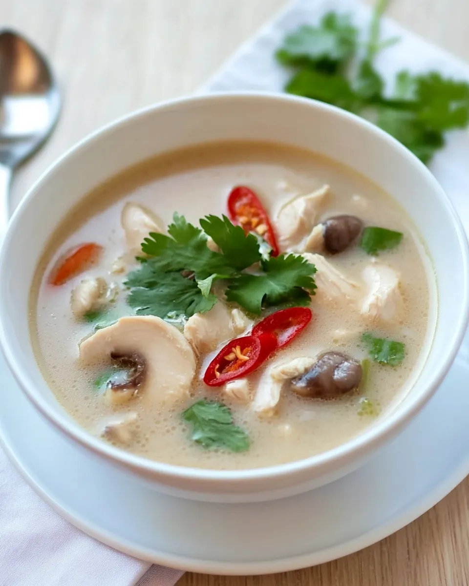 Easy Thai Hot and Sour Chicken Soup recipe photo