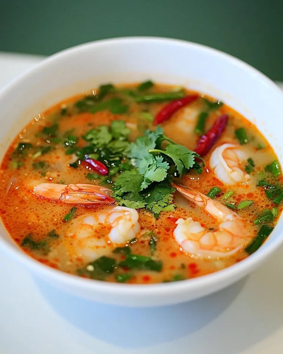 Classic Thai Spicy Shrimp Soup: Tom Yum Goong image