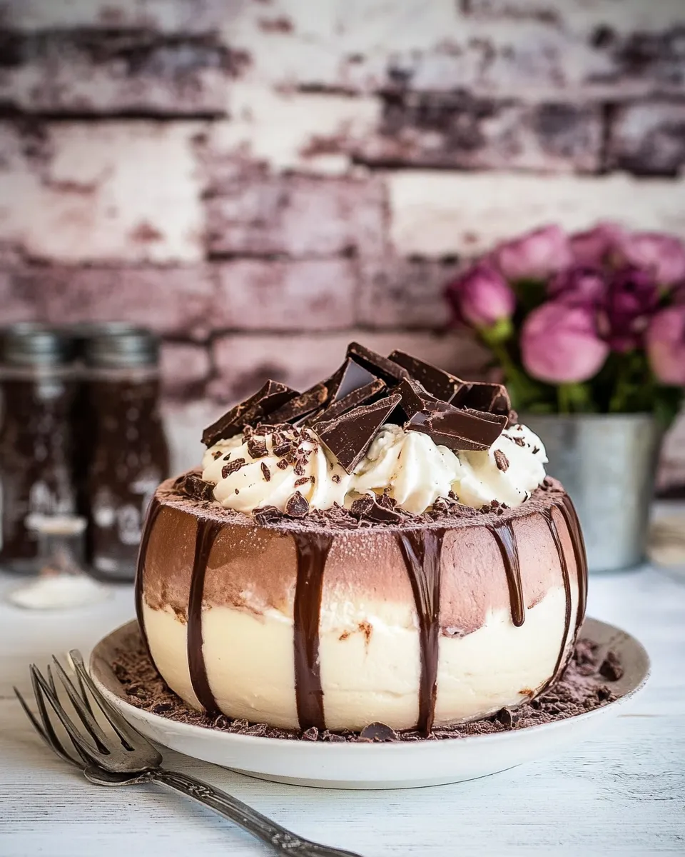 Delicious Triple Chocolate Cheese Paskha shot