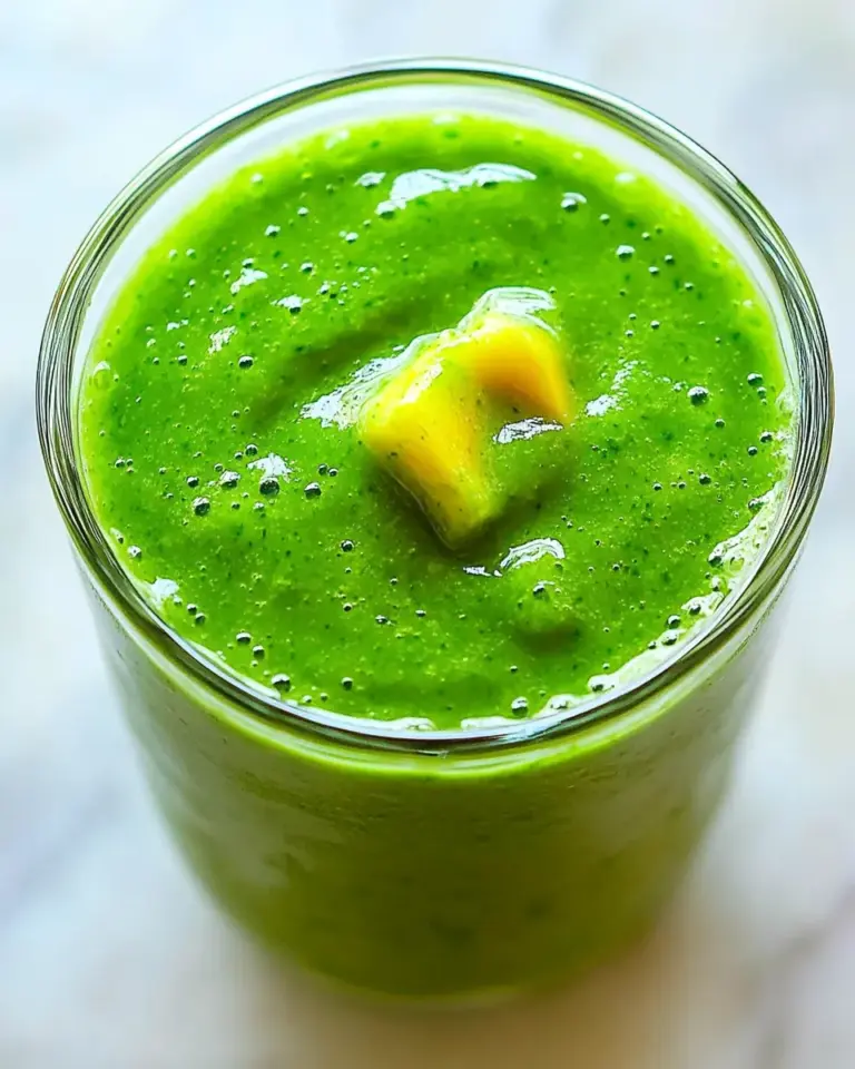 Homemade Tropical Green Smoothie photo