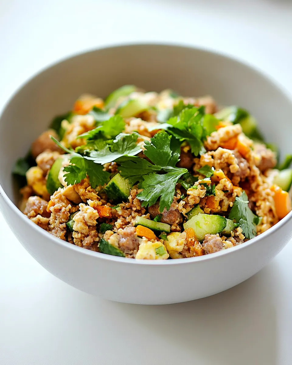 Easy Turkey Sausage Egg Roll Bowl photo