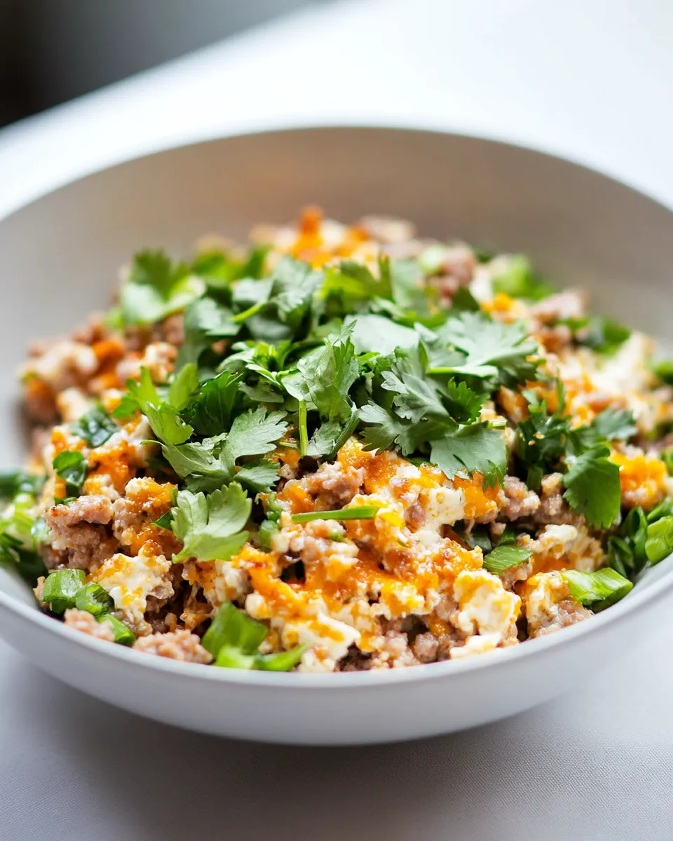 Delicious Turkey Sausage Egg Roll Bowl image