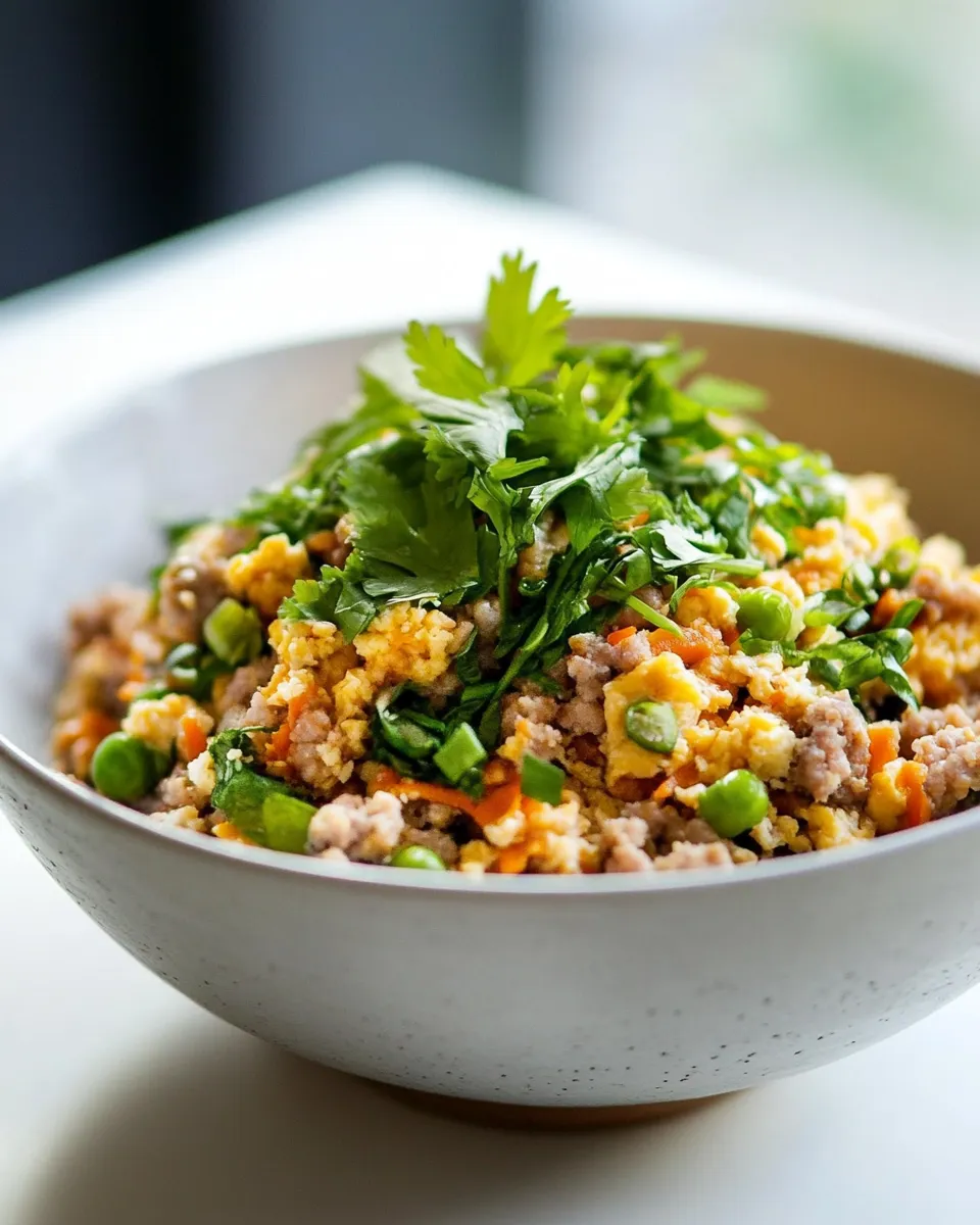 Homemade Turkey Sausage Egg Roll Bowl recipe photo
