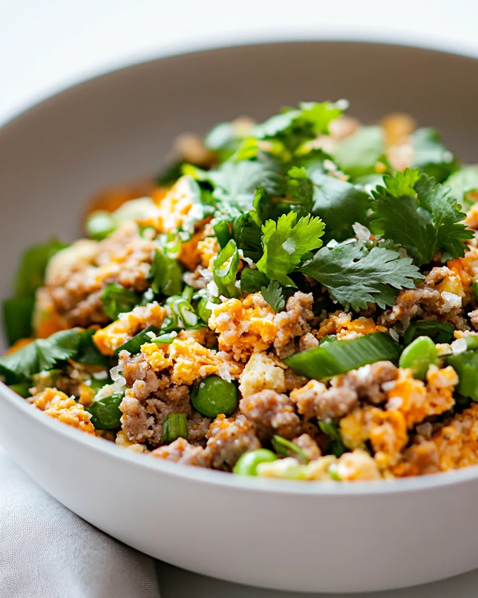 Healthy Turkey Sausage Egg Roll Bowl dish photo