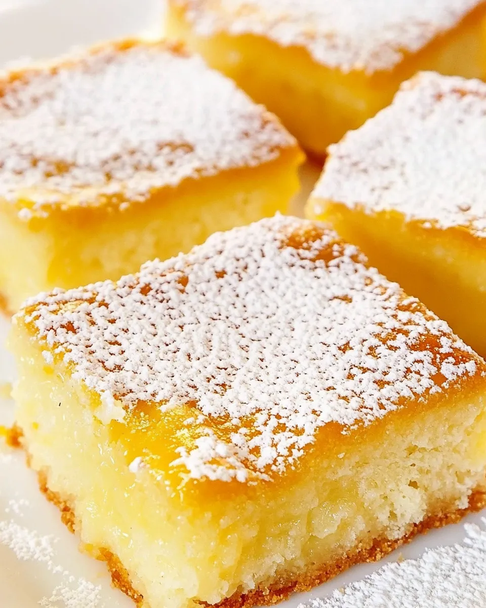 Homemade Two Ingredient Lemon Bars recipe photo