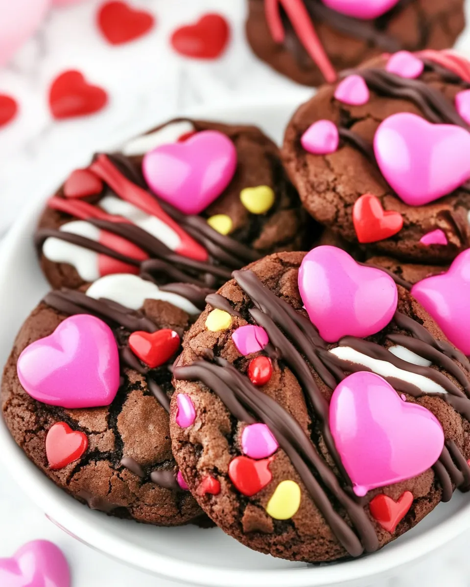 Homemade Valentine Brownie Cookies photo